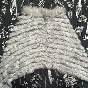 Rabbit fur poncho